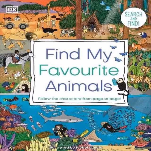 DK Find My Favourite Animals Multicolour Board Book