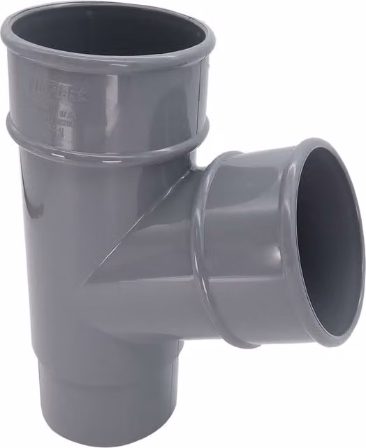 FloPlast 68 Round 67' PVC Pipe Branch in Grey