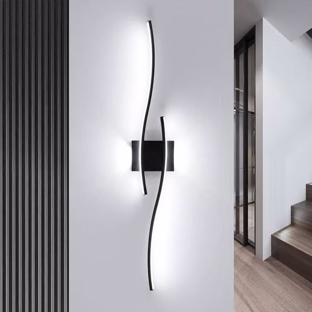 Goeco LED Wall Light, 27W, 6500K Cool White, Black, Length: 89 cm – 1