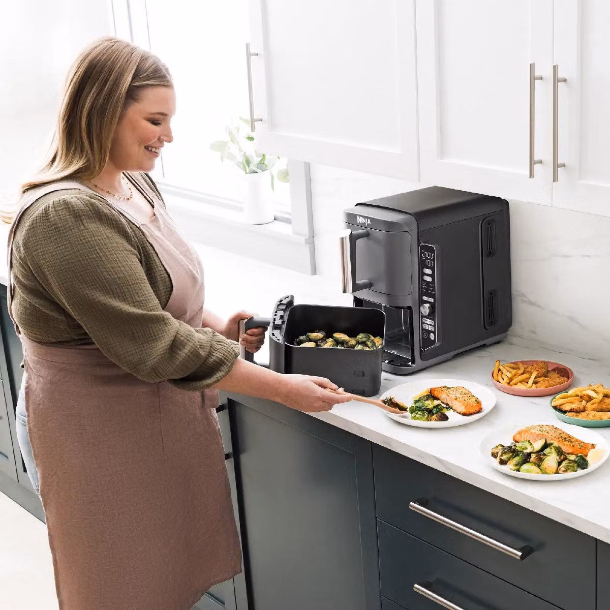 Ninja Double Stack XL 2-Drawer Dual Zone Air Fryer, 9.5L, Grey (SL400UK) – 5