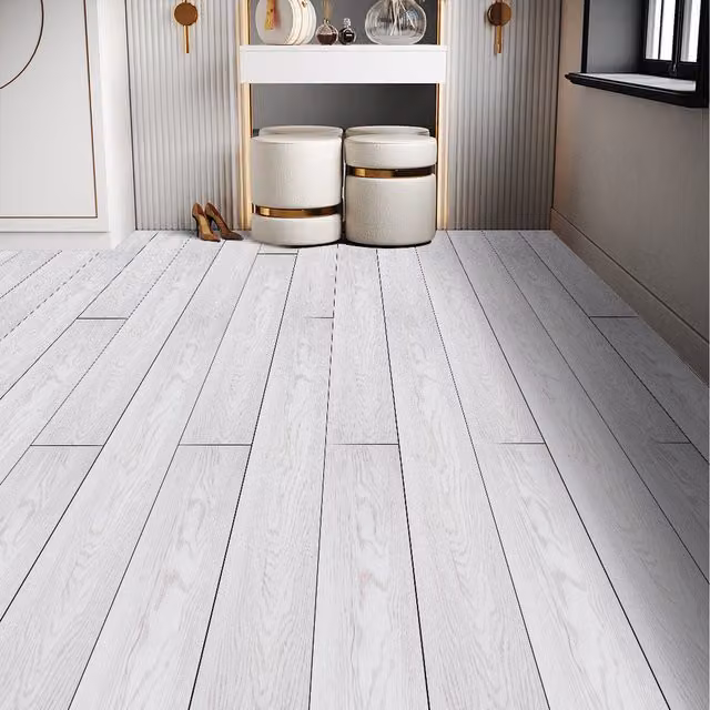 Livingandhome Grey Wood Look Rigid SPC Vinyl Plank Flooring