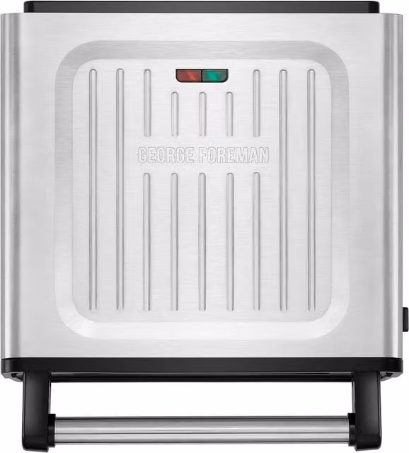 George Foreman Medium Smokeless Grill in Silver with Removable Stainless Steel Plates