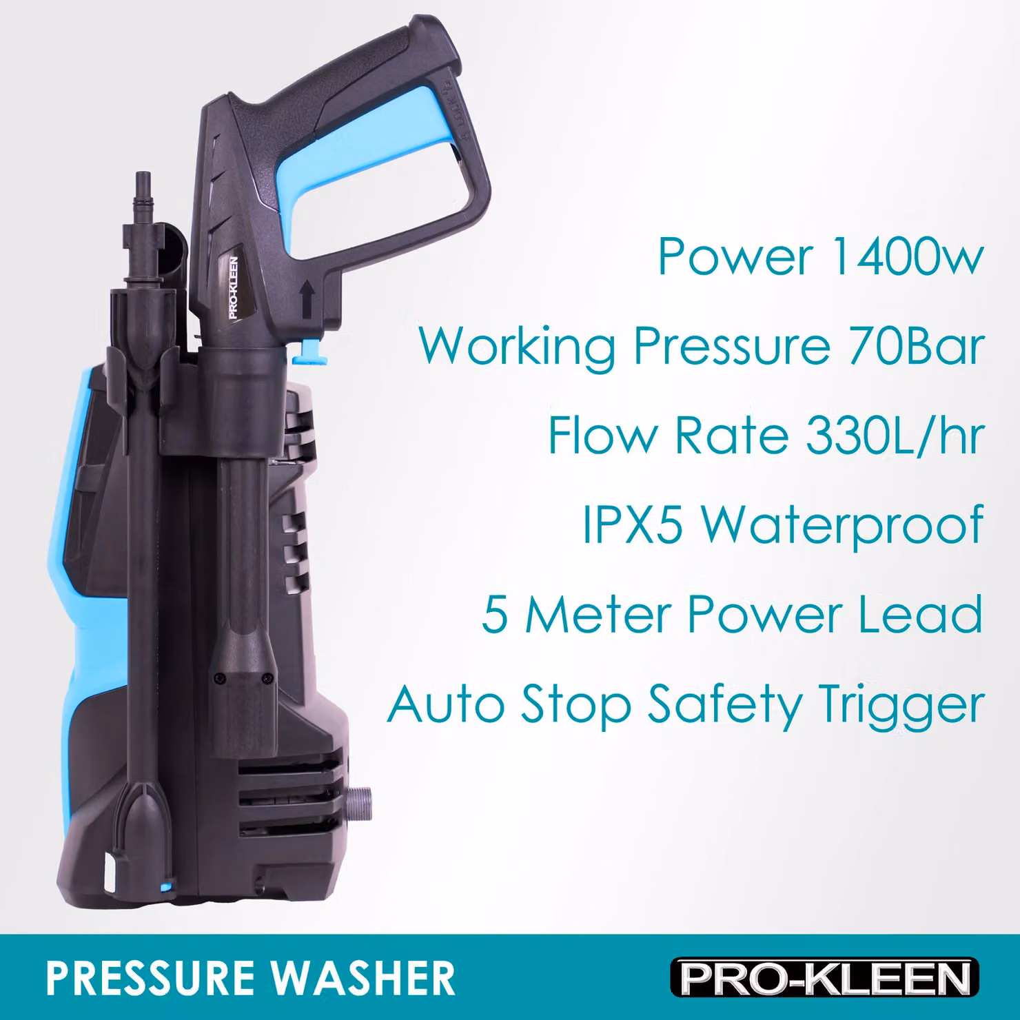 ProKleen Pressure Washer in Black with Rotary Brush, Patio Cleaner and Karcher K Series Snow Foam Lance – 2