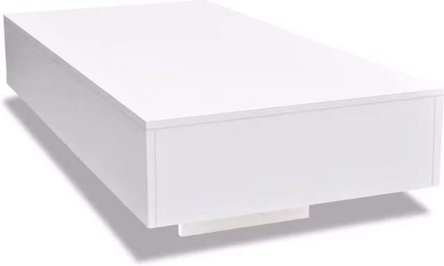 Berkfield Home Modern High Gloss White Rectangular Coffee Table