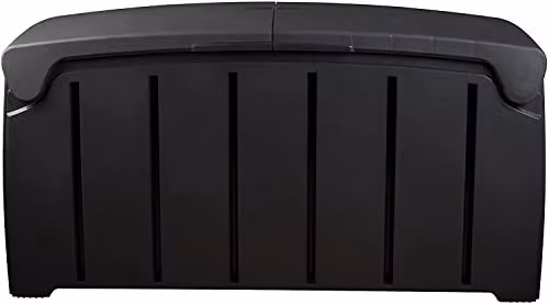 Samuel ALEXANDER Black Weatherproof Large Garden Storage Box with Butterfly Opening Top and Padlock Hole, W: 115 cm, D: 55 cm, H: 60 cm – 5