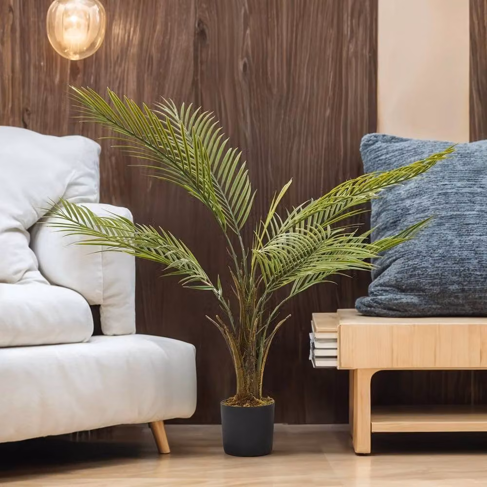 EONLION Realistic Green Artificial Palm Tree, Height: 100 cm – 3