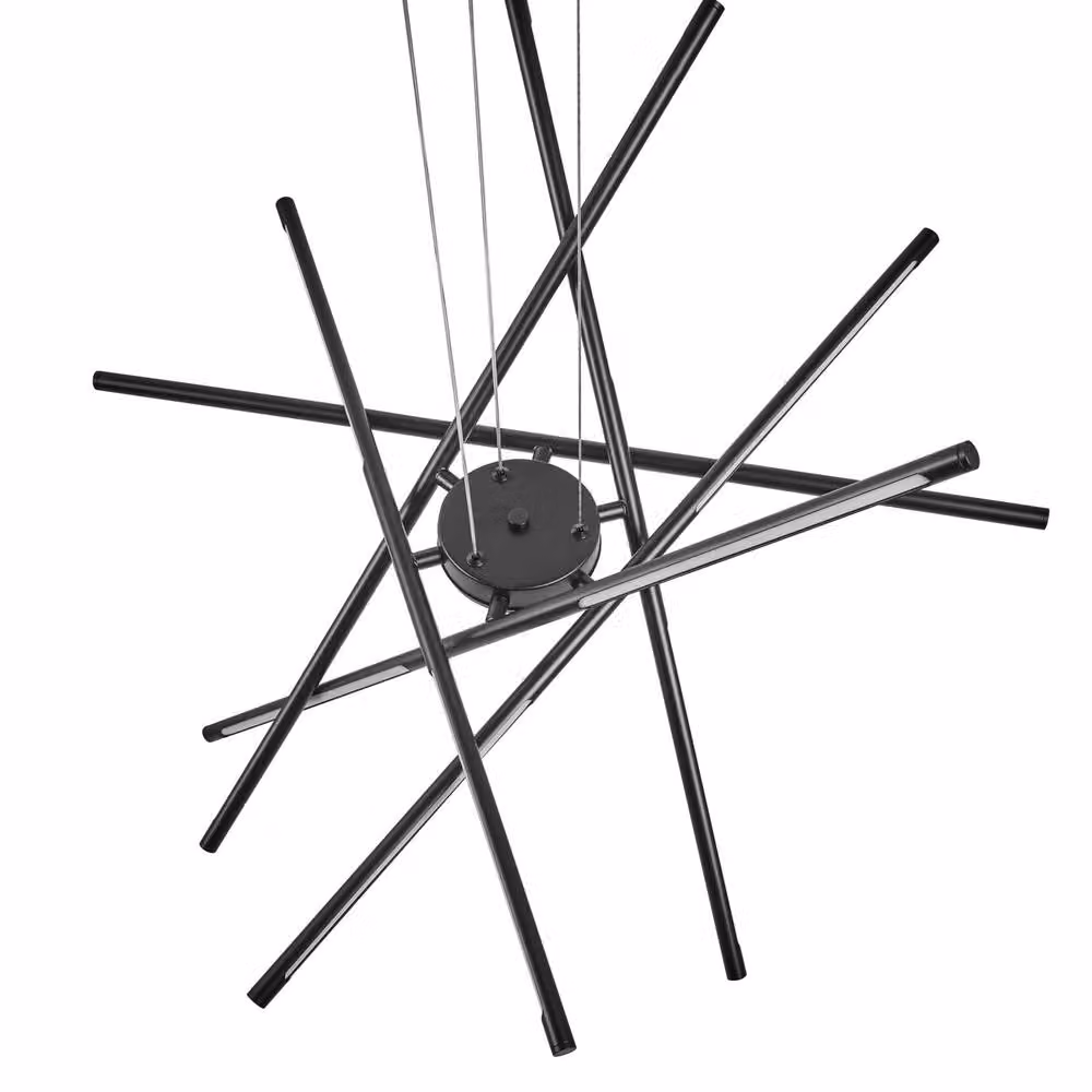 Wyld and Coco Black Geometric LED Pendant Lamp with Remote Dimmer – 2