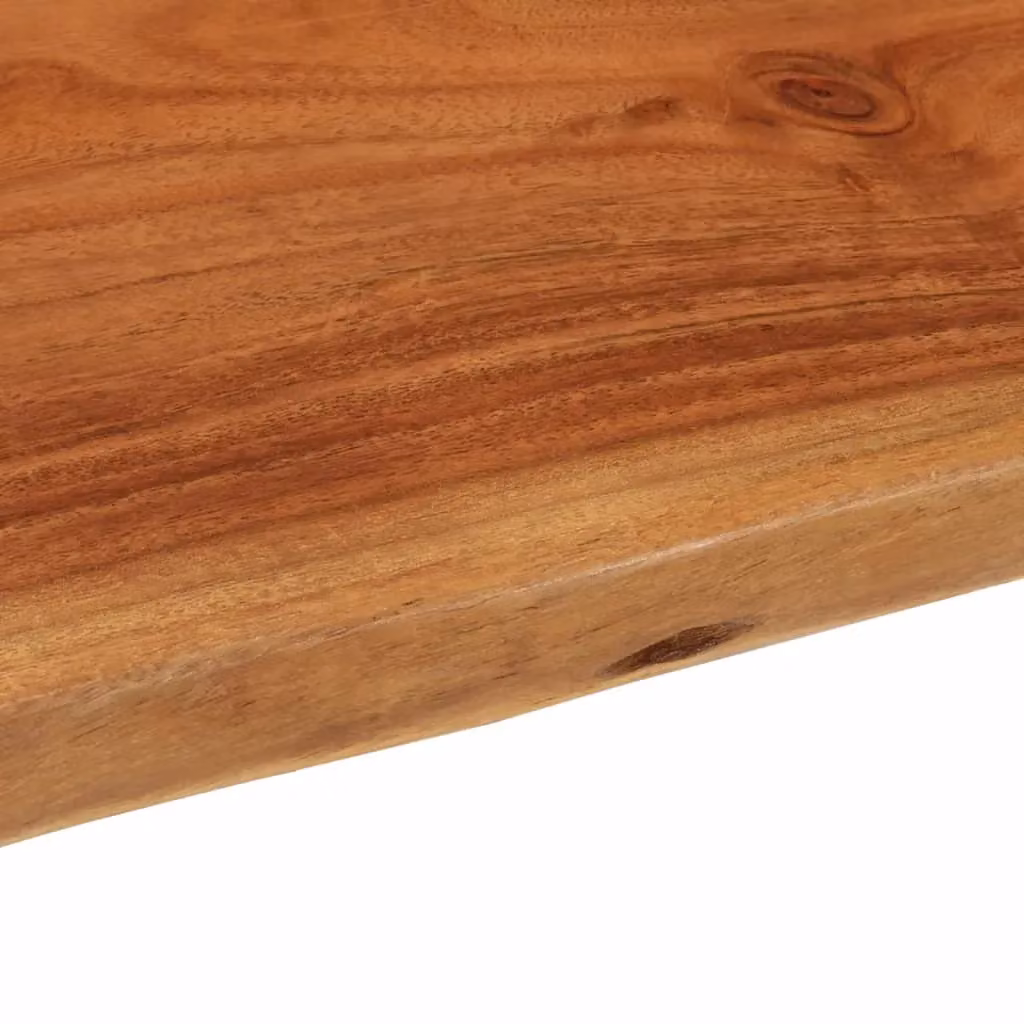Berkfield Home Rustic Acacia Wood Coffee Table in Brown, W/D/H: 110 x 55 x 40 cm – 5