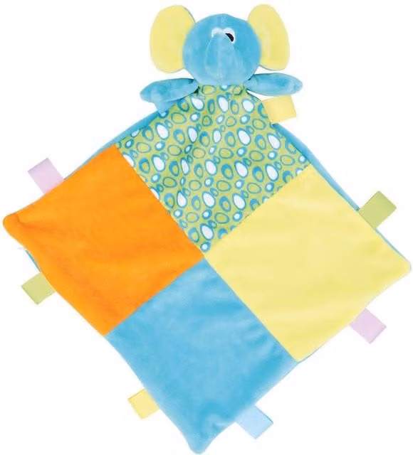 Mumbles Elephant Patchwork Polyester Baby Blanket in Multicolour