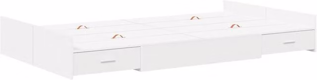 Berkfield Home White Storage Bed Frame with Drawers, W/D/H: 120 x 190 cm