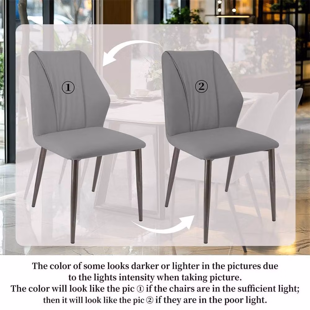 EONLION Mid-Century Grey Dining Chairs Set of 2 – 3