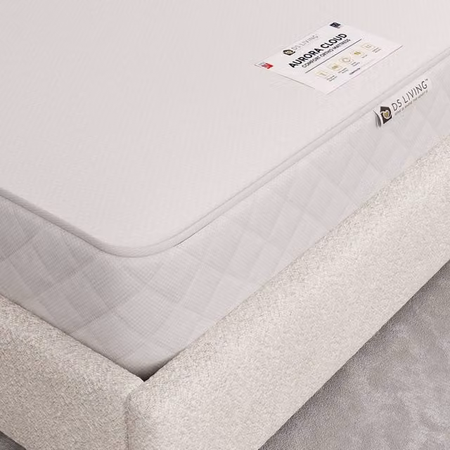 DS Living Soothe Ortho Reflex Aurora Spring Mattress, Medium Firm, Small Single, White
