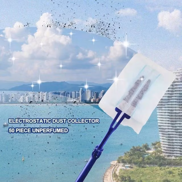 FLAVORA Extendable Long Handle Microfibre Duster Kit in White, W/D/H: 100 x 15 x 15 cm