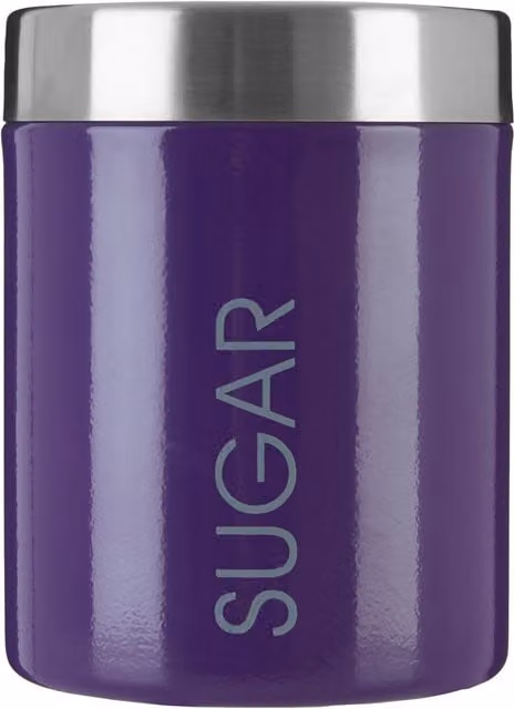Orsina Maison by Premier Liberty Airtight Enamel and Stainless Steel Sugar Canister in Purple – 1
