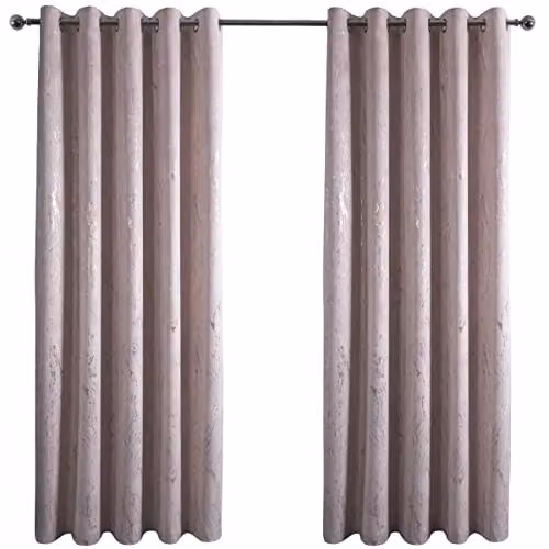 Sleepdown Blackout Velvet Curtains in Pink, 2 x 116.84 x 137.16 cm – 2