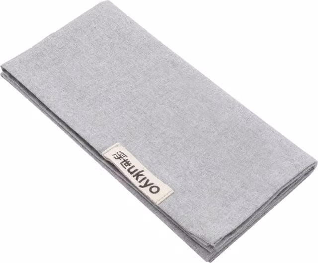 Ukiyo Grey Cotton Napkin Set of 4, W/D: 45.0 x 45.0 cm