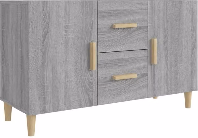 Berkfield Home Grey Sonoma Sideboard in Engineered Wood, W/D/H: 100 x 36 x 60 cm – 1