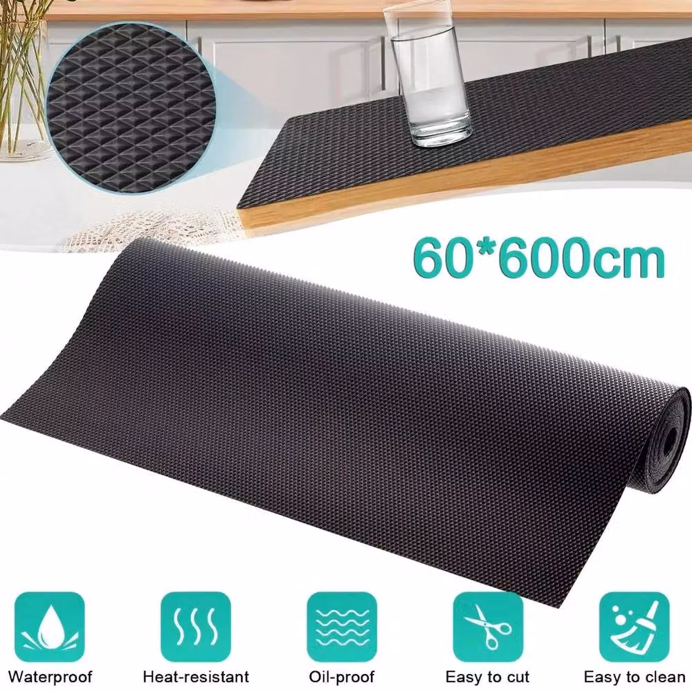 NESTLUNE Anti Slip Mat Roll in Black, W: 52 cm, L: 520 cm – 2