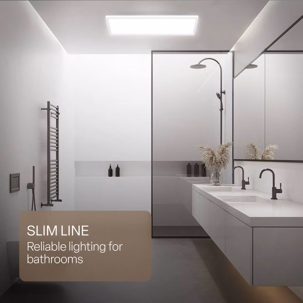 B.K.Licht White Slim LED Ceiling Panel Light, 22W, 3000lm, 4000K, W: 58 cm – 2