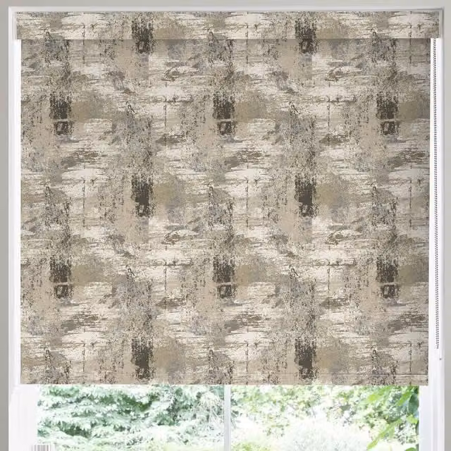 Terrys Spirit Made to Measure Blackout Roller Blind in Earth Beige and Brown