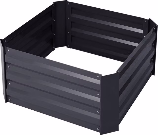 Kidkid Galvanised Steel Planter in Black, 100 cm