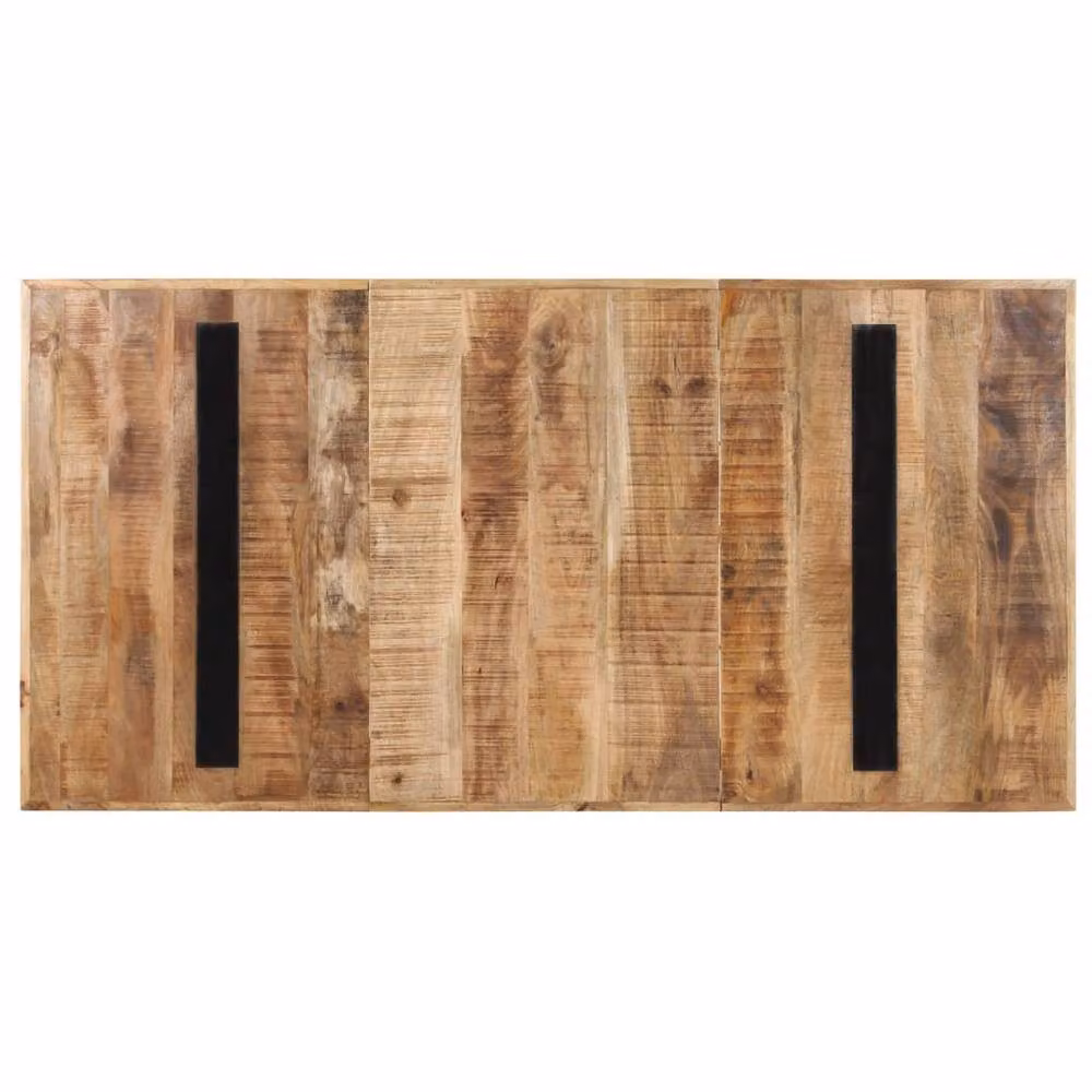 Berkfield Home Rectangular Dining Table in Brown Rough Mango Wood, W: 180 cm, D: 90 cm, H: 76 cm – 2