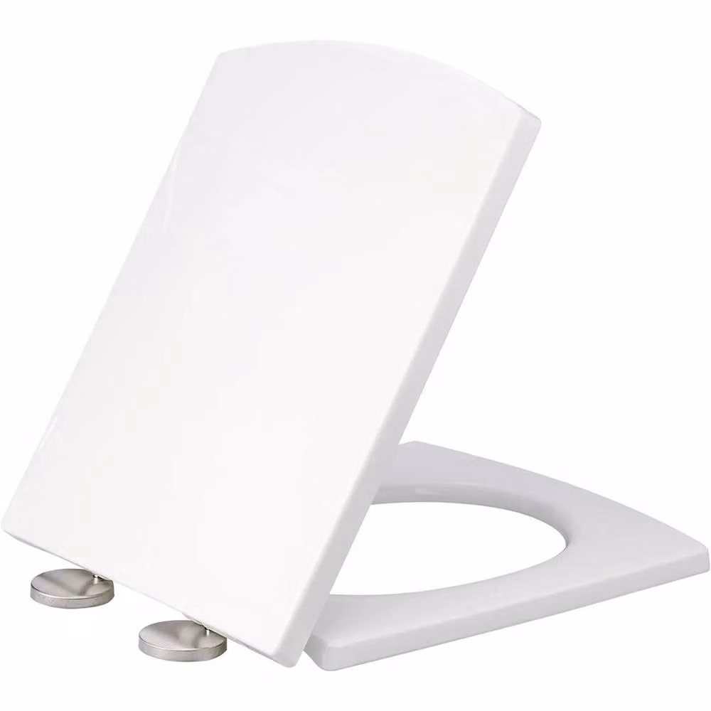 SPETLEK Luxury Square Soft Close Toilet Seat in White – 2