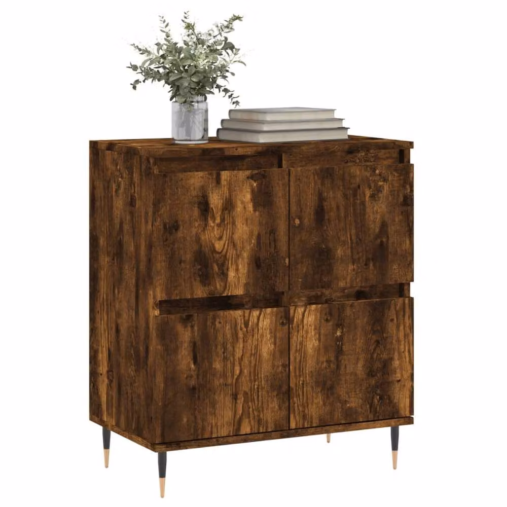 Berkfield Home Smoked Oak Sideboard in Brown, W/D/H: 60 x 35 x 70 cm – 3