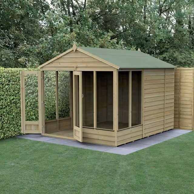 Forest Garden 4LIFE Apex Summerhouse in Brown