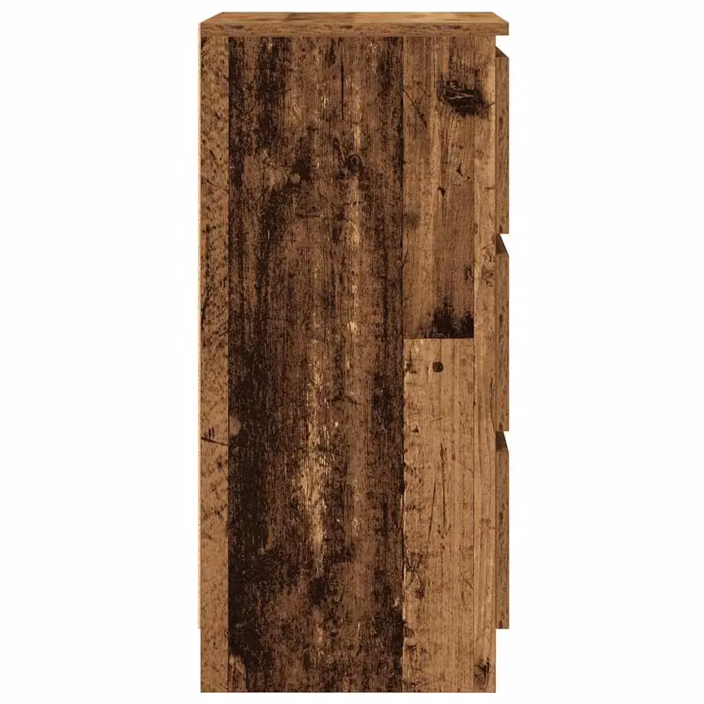 Berkfield Home Rustic Old Wood Sideboard in Brown, W/D/H: 37.5 x 35 x 76 cm – 3