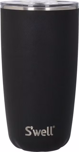 S'well Onyx Stainless Steel Tumbler with Lid, Black, 530ml