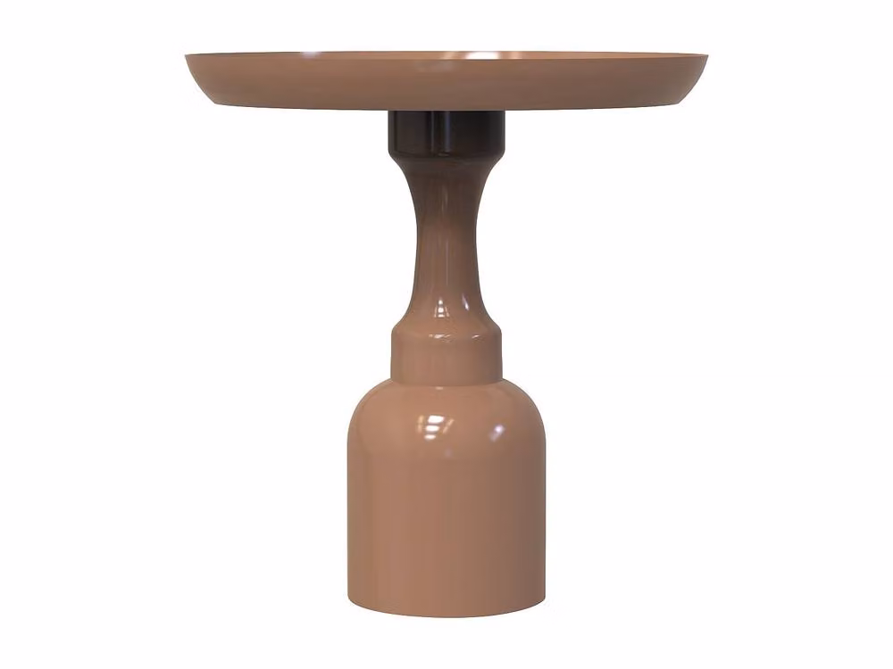 Vente-unique KYRESA Metal Side Table in Brown, W/D/H: 45.5 x 45.5 x 40 cm – 2