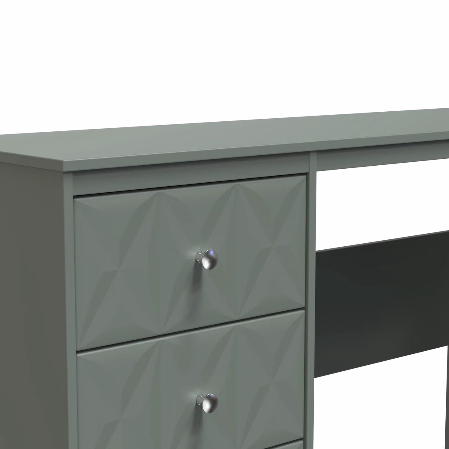 Ready Assembled 2 U Memphis 3 Drawer Desk in Pale Green – 3