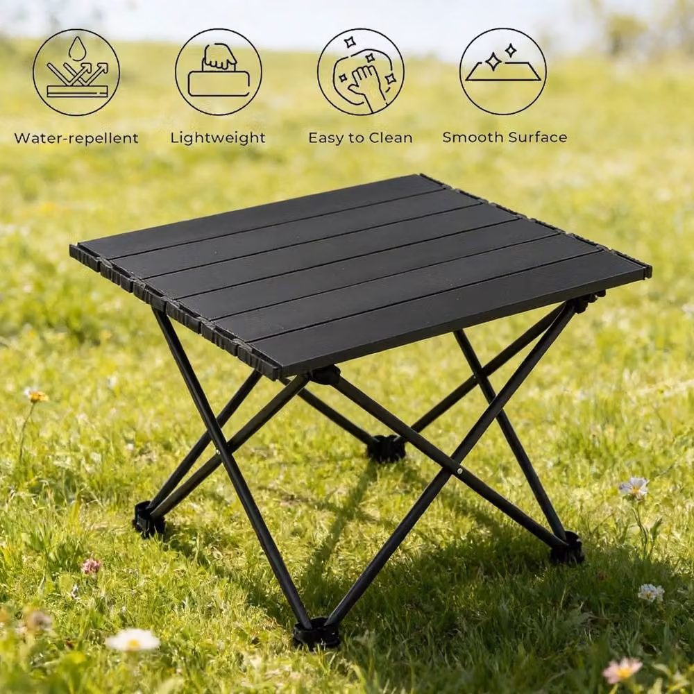 Havendro Portable Roll Up Camping Table in Black, W/D/H: 40 x 35 x 29 cm – 5