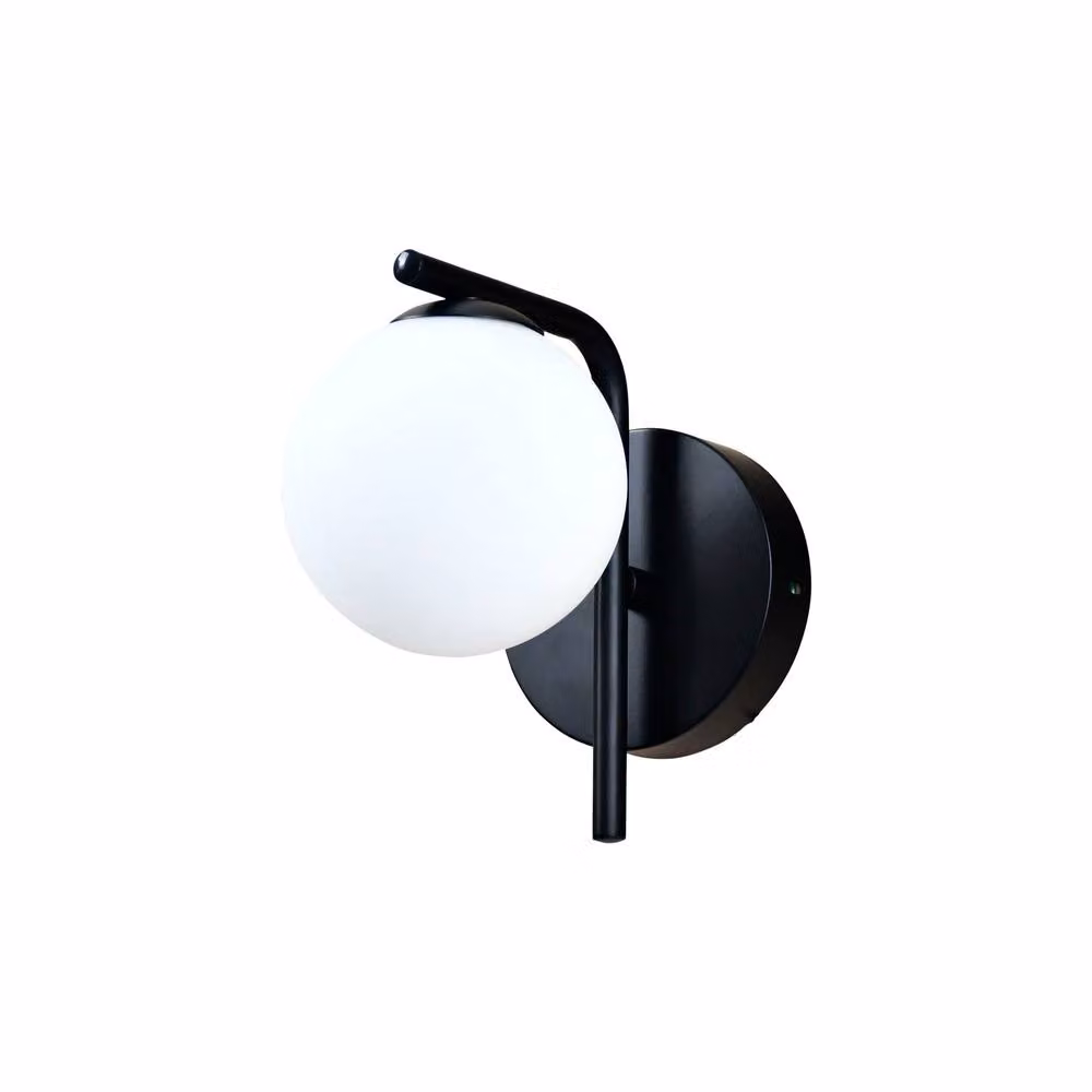 First Choice Lighting Grosvenor Set of 2 Black Wall Lights with Glass Globes – 2