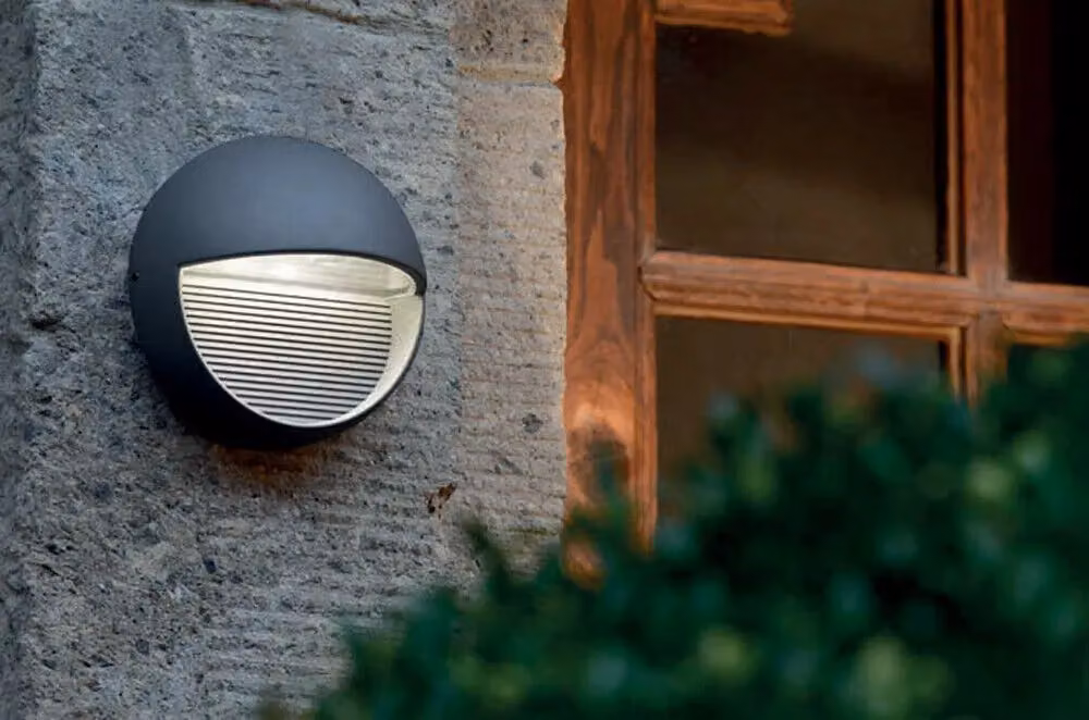 Loops LED Outdoor IP54 Wall Sconce in Grey Aluminium with 6W Bulb Included – 2