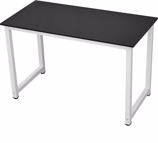 ERGOVEXA Modern Black Computer Desk for Home Office, W/D/H: 120 x 60 x 74 cm