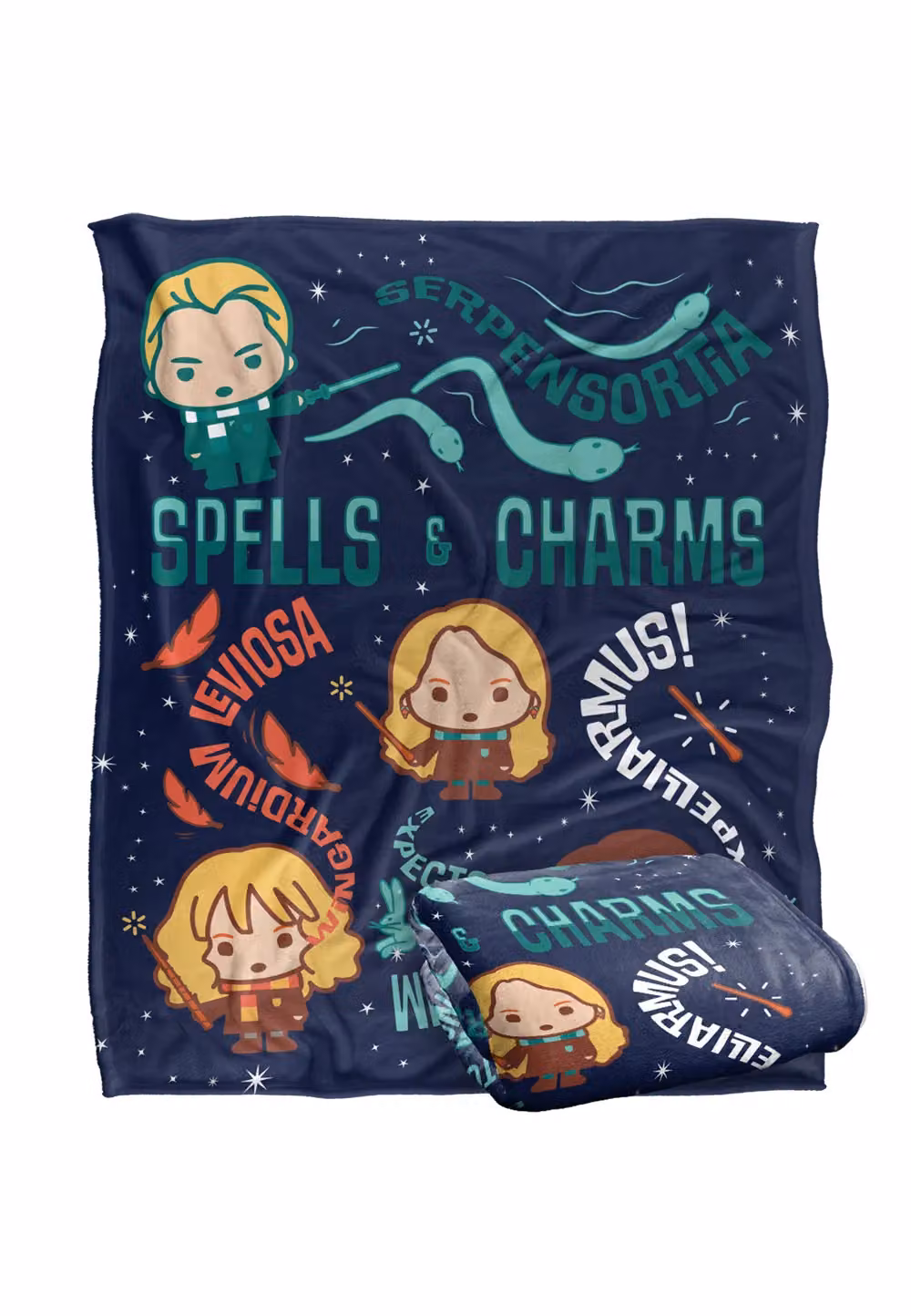 LOGOVISION Harry Potter Spells and Charms Fleece Blanket, Multicolour and White, W/D/H: 152 x 127 cm – 7