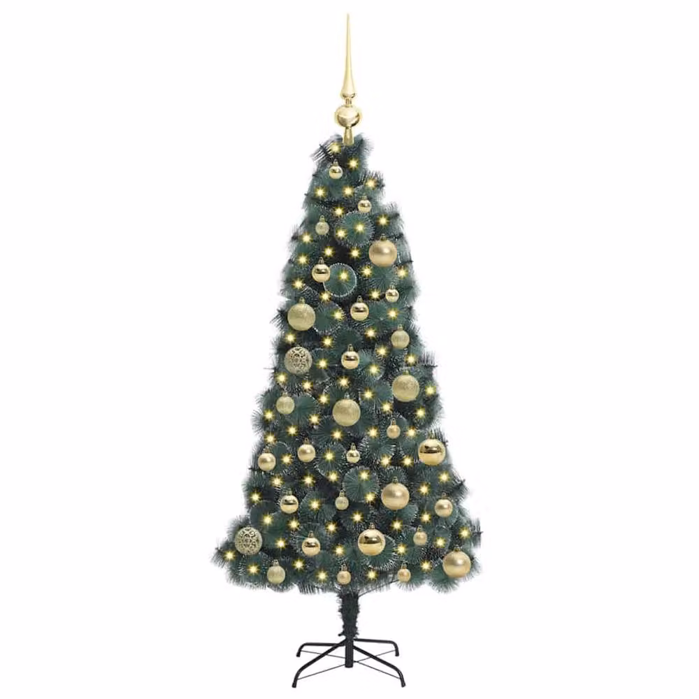 Berkfield Home Artificial Pre-lit Christmas Tree with Ball Set, Green, Height: 120 cm – 3