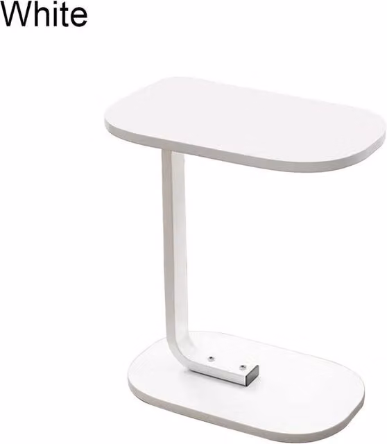 VOGREX White Compact Sofa Side End Table and Laptop Coffee Table W/D/H: 45 x 60 x 60 cm – 1