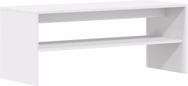 Berkfield Home White TV Cabinet in Matt Engineered Wood, W/D/H: 100 x 40 x 40 cm – 1