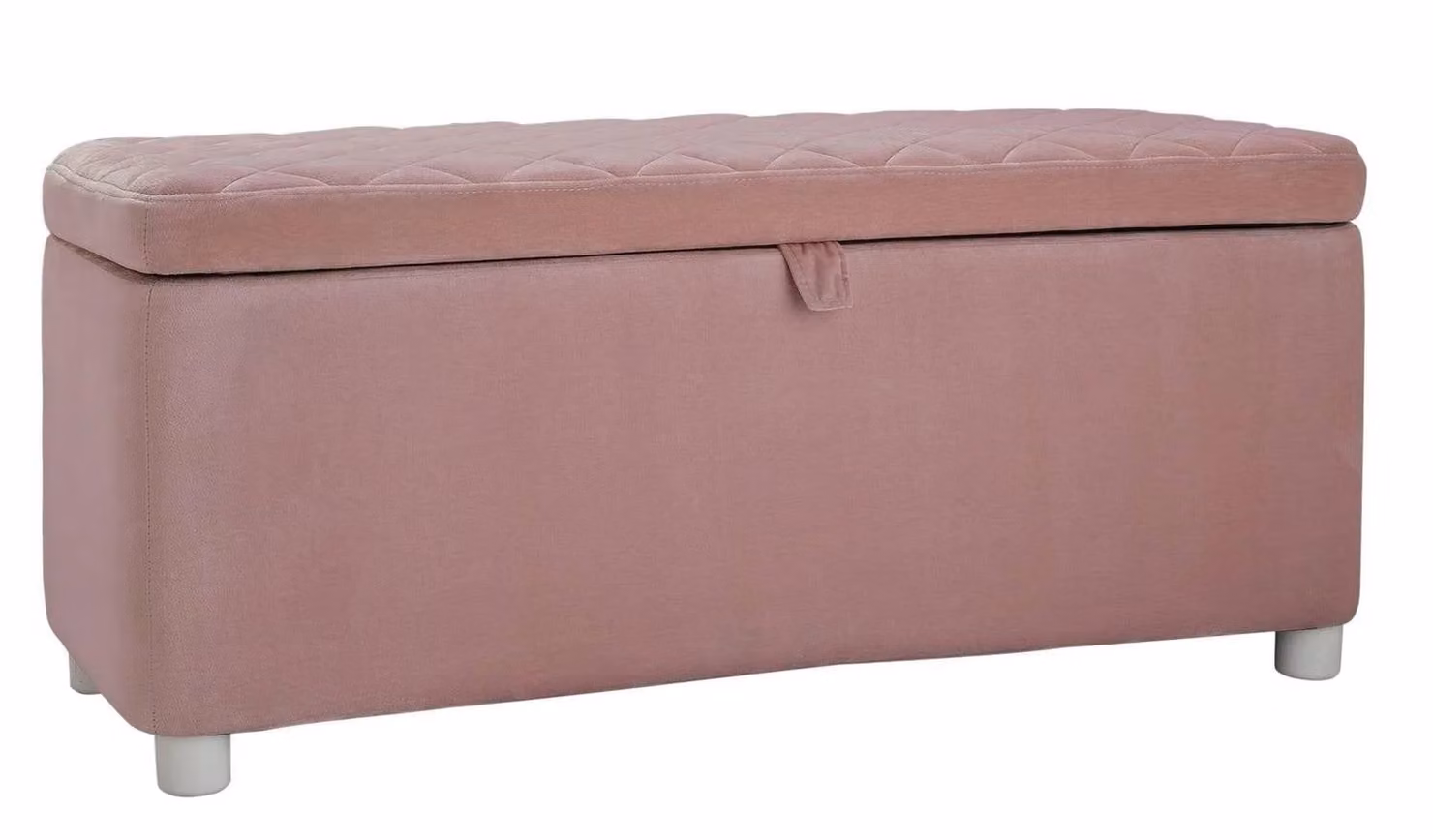 Mila Large Velvet Ottoman in Pink