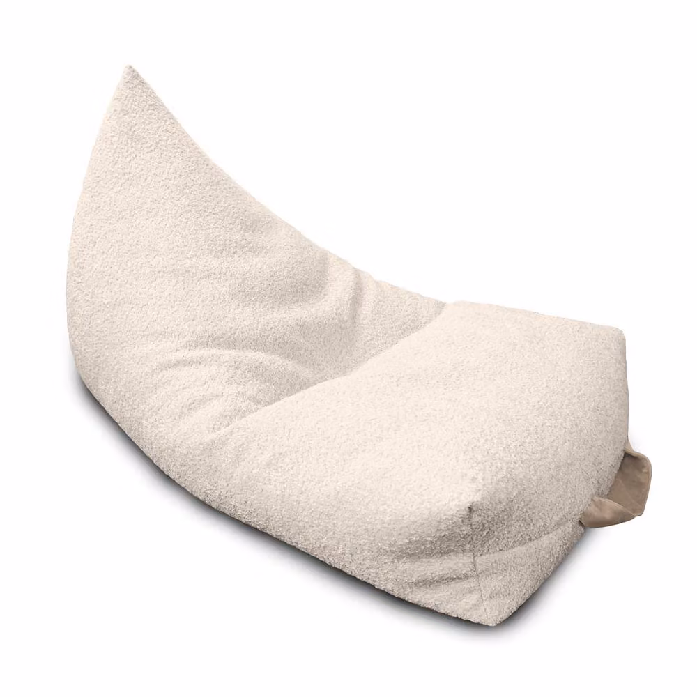 rucomfy Snug Humbug Large Indoor Bean Bag Lounger for Adults in Beige Striped Fabric – 5