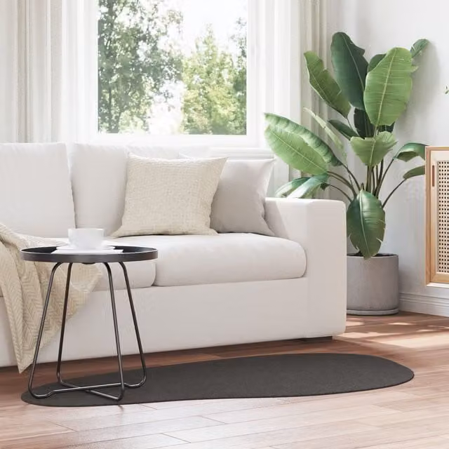 Berkfield Home Huarte Short Pile Washable Rug in Anthracite, W: 80 cm x L: 150 cm