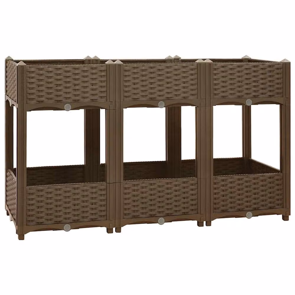 Berkfield Home Brown Polypropylene Raised Bed W/D/H: 120 x 40 x 71 cm – 2