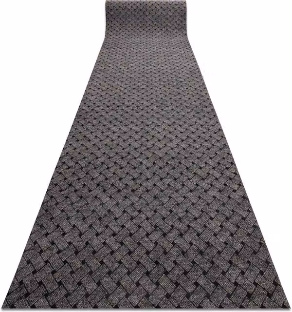 RugsX Non-Slip Polypropylene Runner in Beige and Grey, W: 110 cm, L: 200 cm