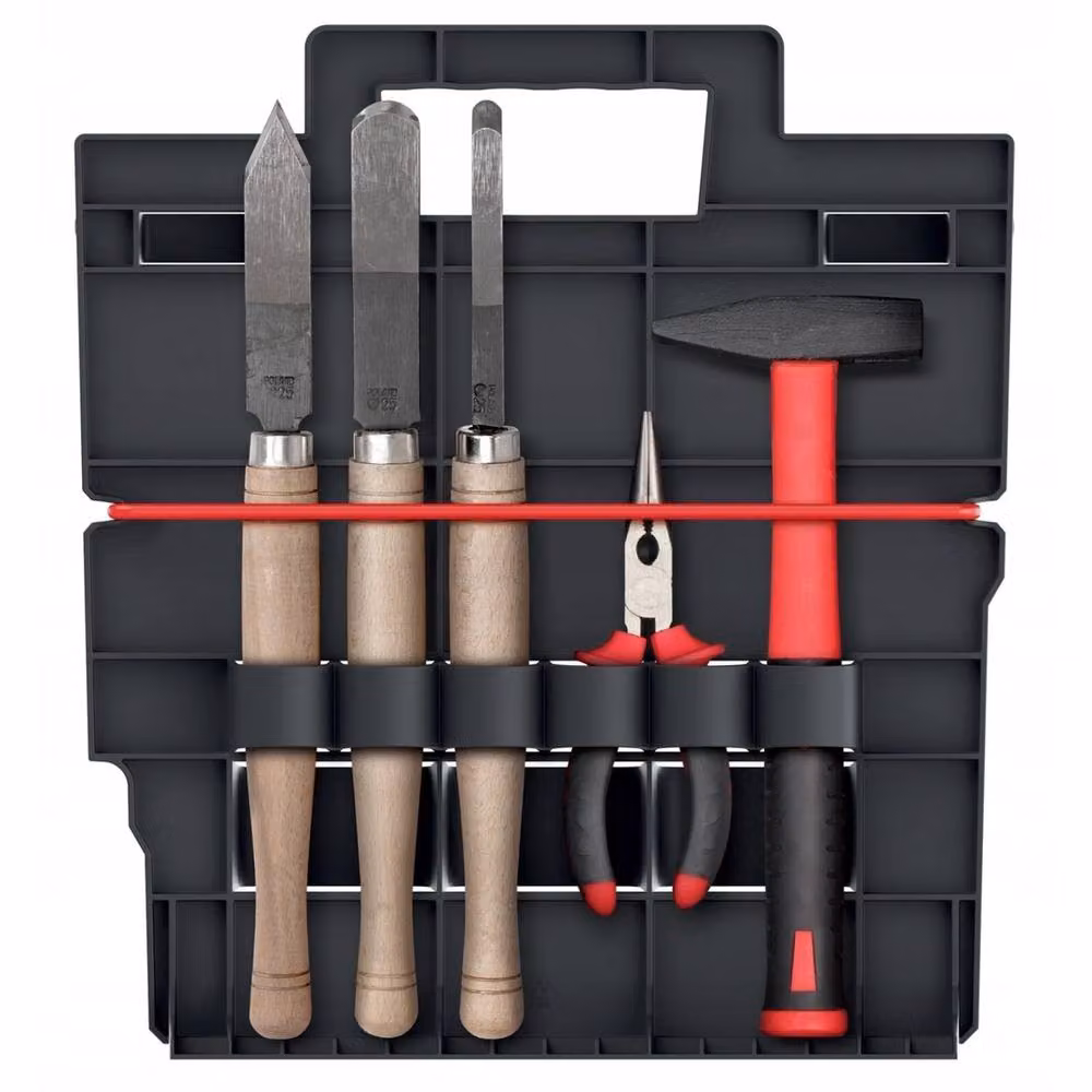 VOGREX Heavy Duty Lightweight Tool Tote Organiser Storage Case in Black – 3