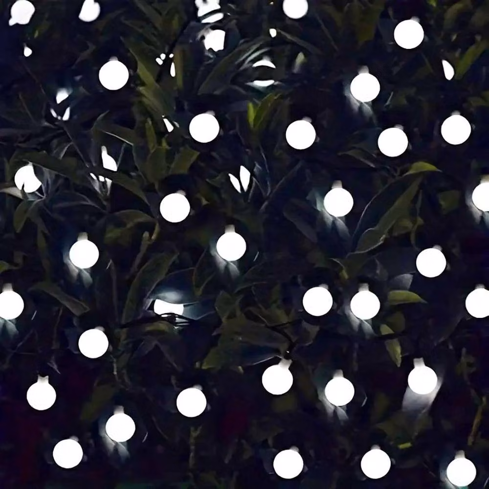 NESTLUNE White Solar LED Ball Fairy Lights with Remote Control and Timer for Outdoor Parties – 5