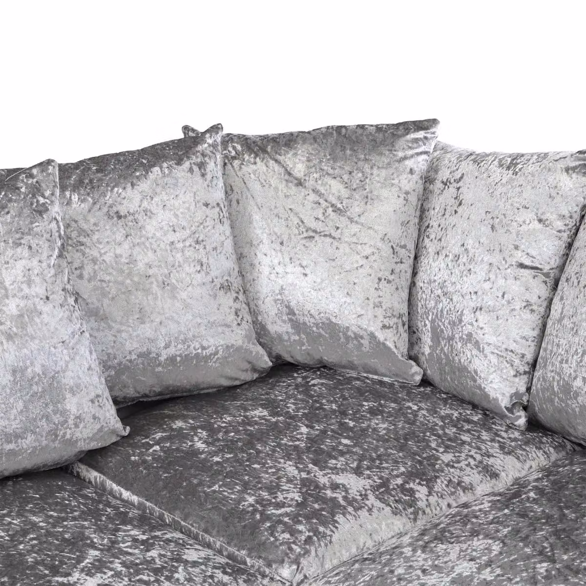Snugg Furniture UK Limited Aurora Right Hand Corner Sofa in Silver Crushed Velvet – 2