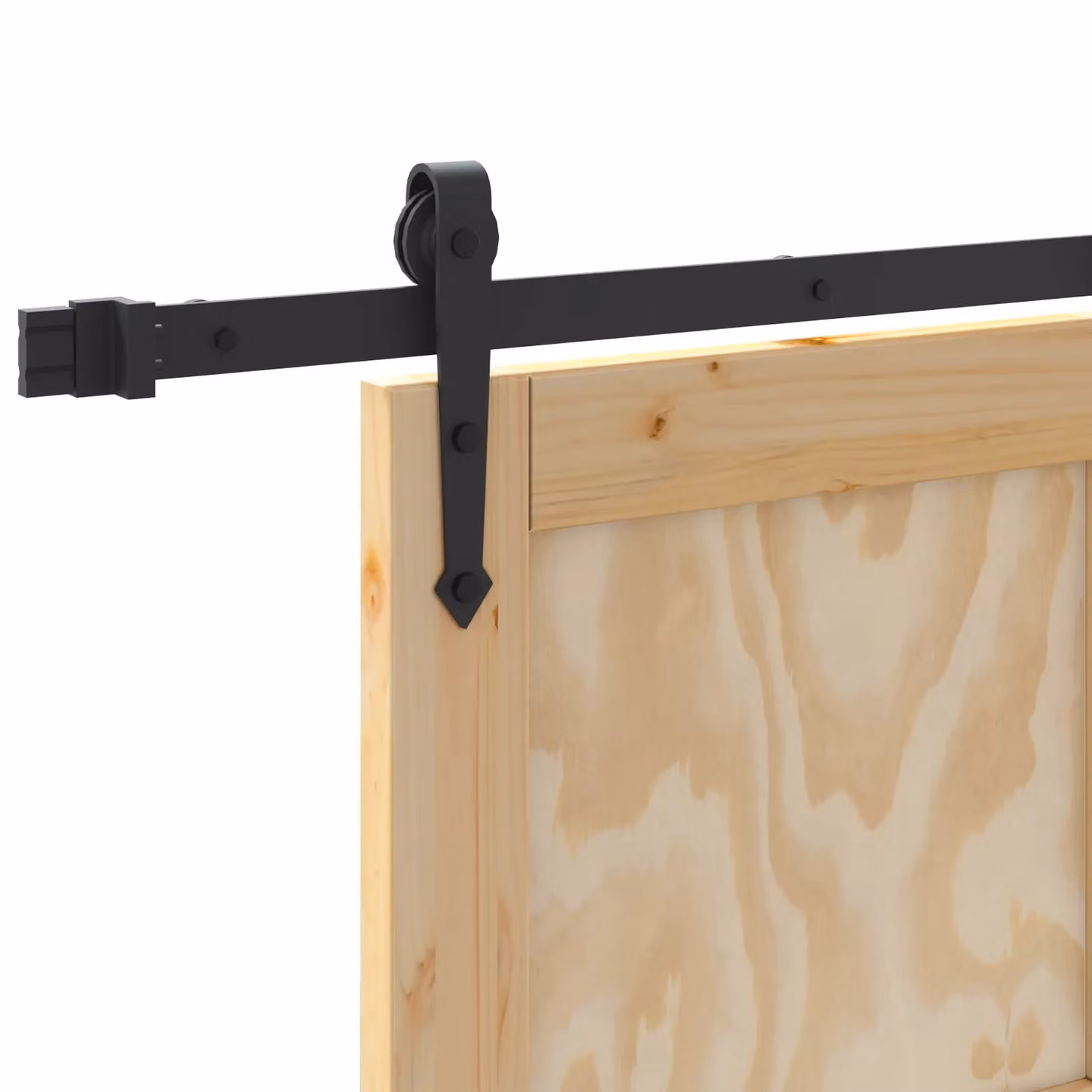 Berkfield Home Orkdal Modern Sliding Door with Hardware Set in Beige Solid Wood Pine – 3
